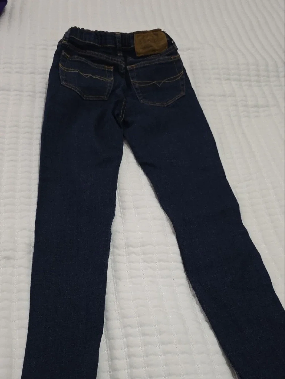 Ralph Lauren Polo Navy Denim Jeans with Gold Stitching